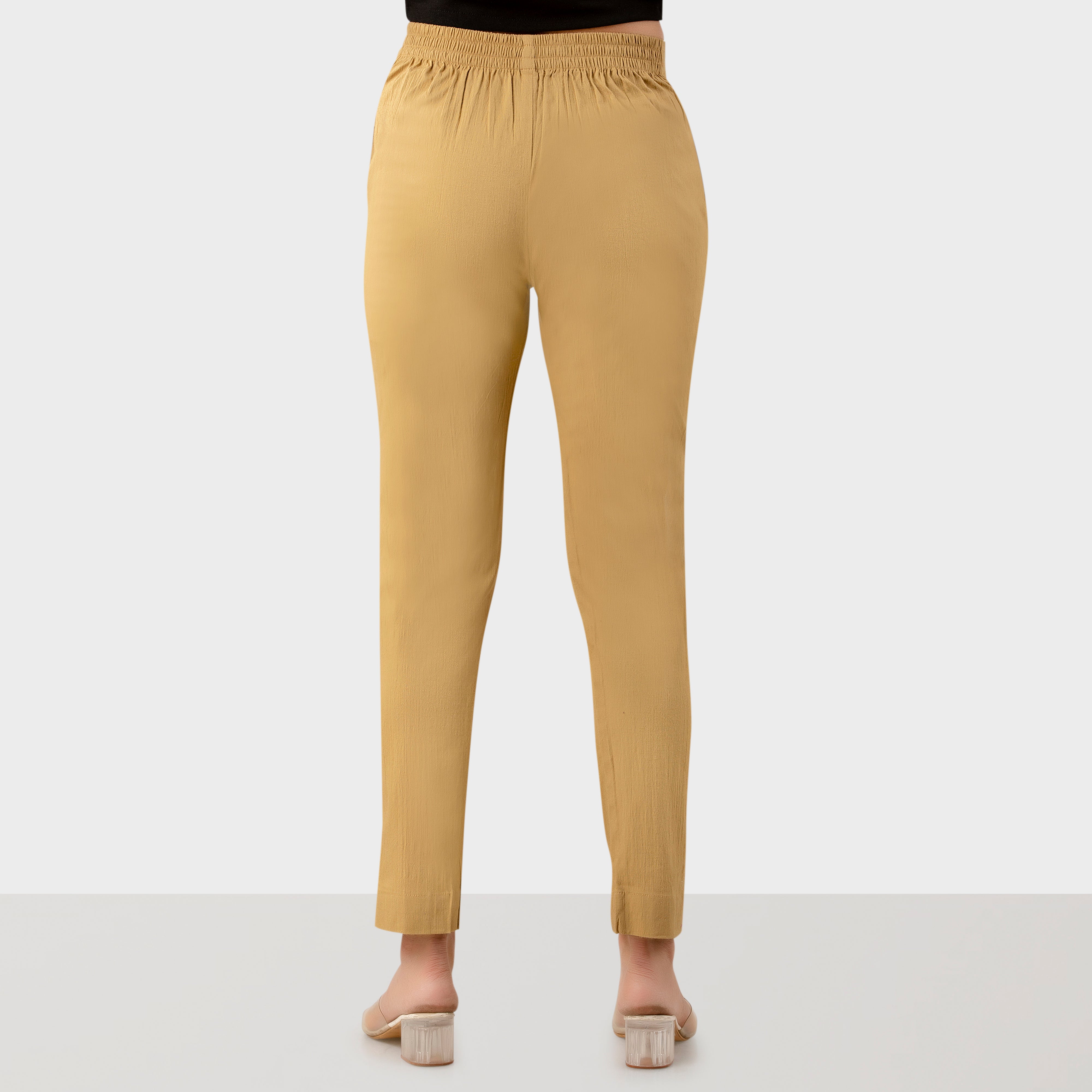 Printed Trousers - Golden - women - 9 products | FASHIOLA INDIA